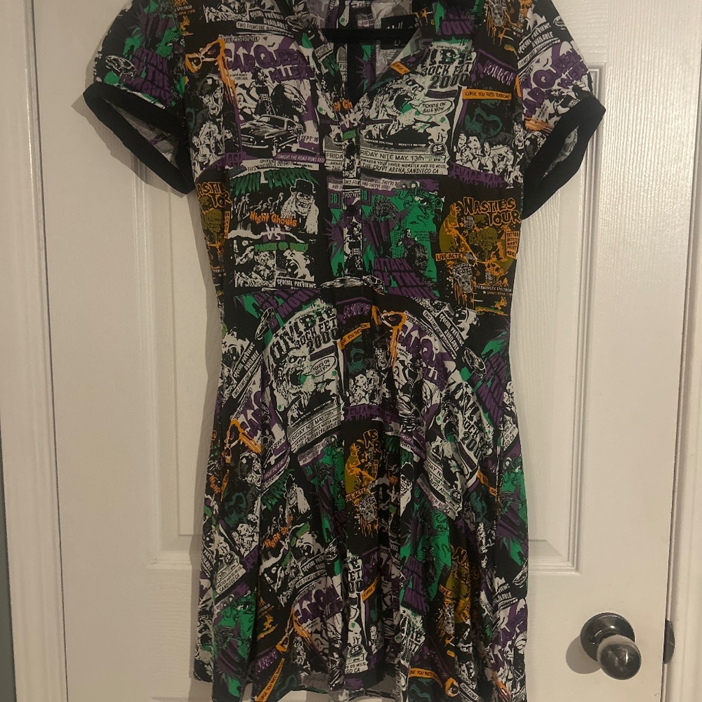 Hell bunny BE AFRAID MINI DRESS small